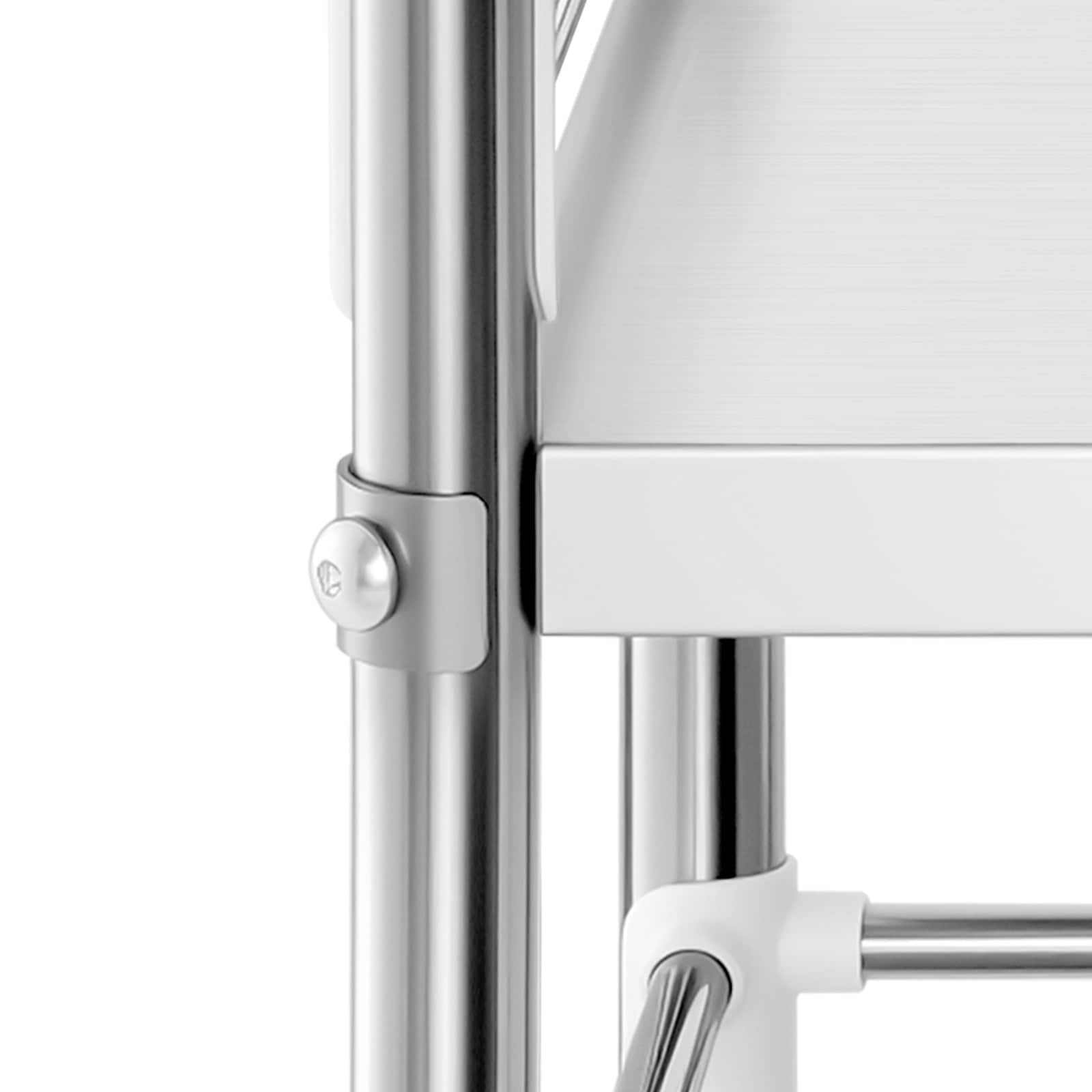 Stainless Steel Rolling Utility Cart With Lockable Wheels_voghion.com